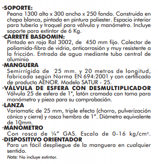 Datos técnicos Gisa Point