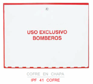 Cofre de uso exclusivo de bomberos