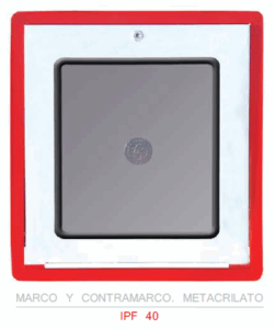 Armario con marco y contramarco metacrilato