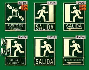 Señalización fotoluminiscente